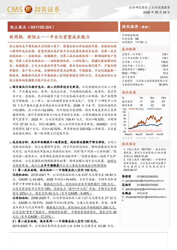 新周期，新恒立——平台化重塑成长能力