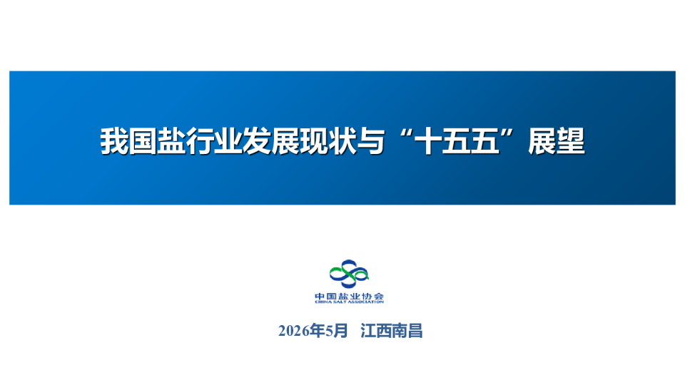 我国盐行业发展现状与“十五五”发展趋势