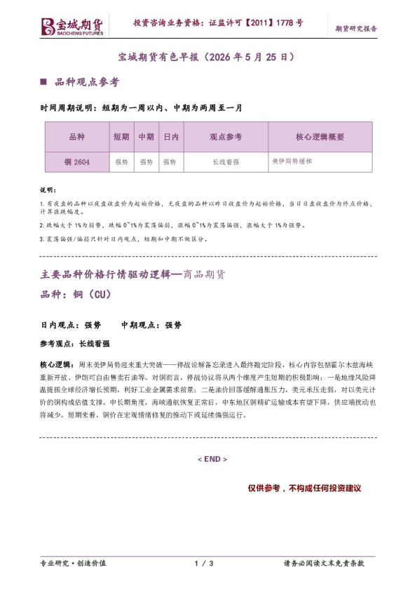 有色早报