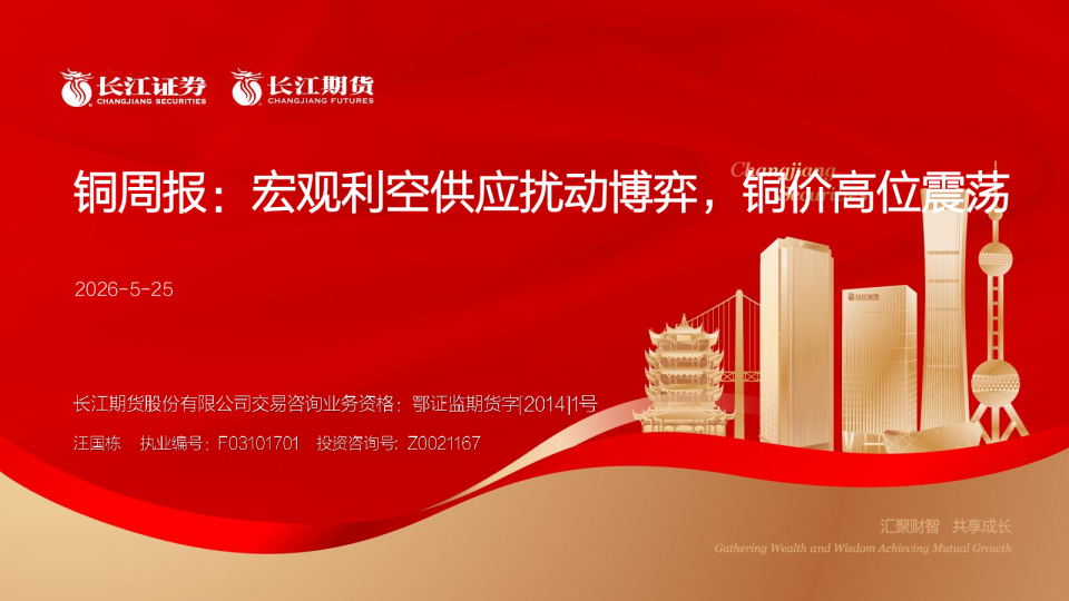铜周报：宏观利空供应扰动博弈，铜价高位震荡