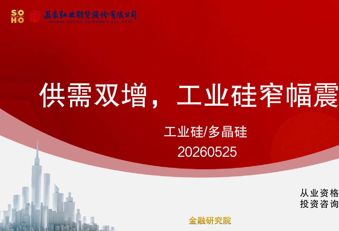 工业硅/多晶硅：供需双增，工业硅窄幅震荡