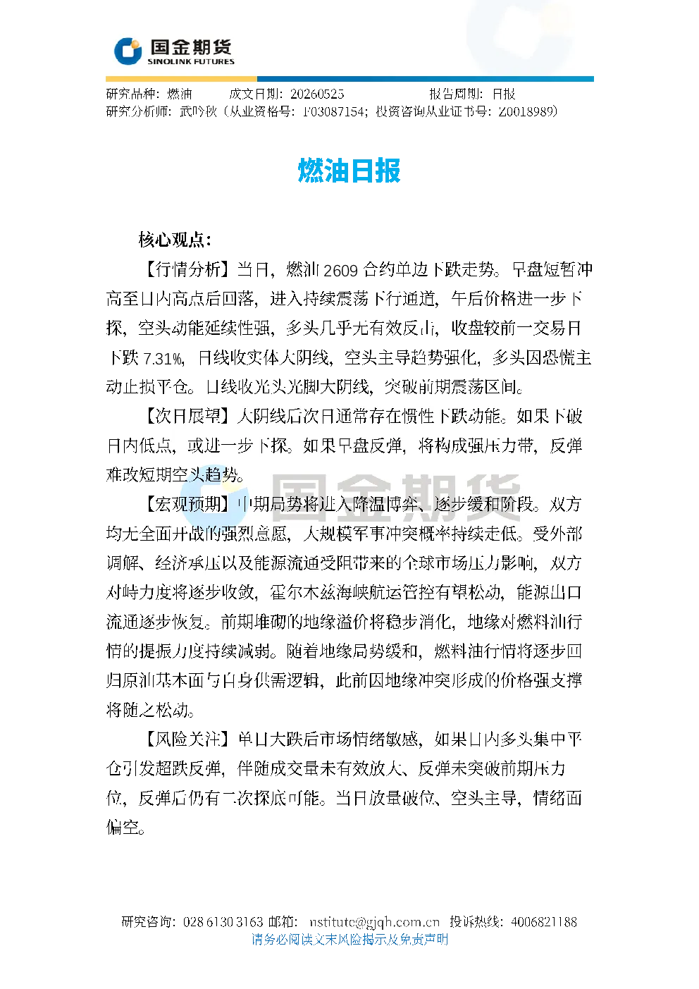 报告封面