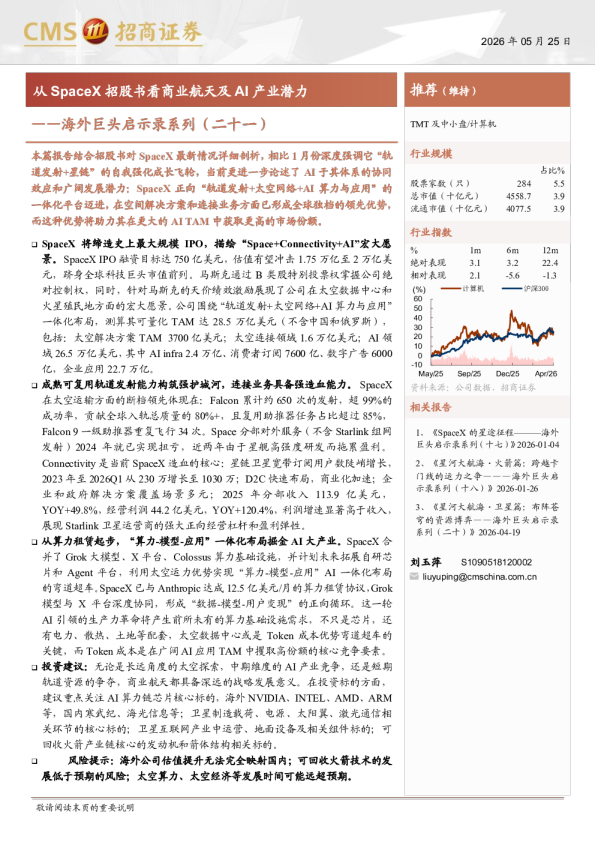 计算机行业海外巨头启示录系列(二十一)：从SpaceX招股书看商业航天和AI产业潜力