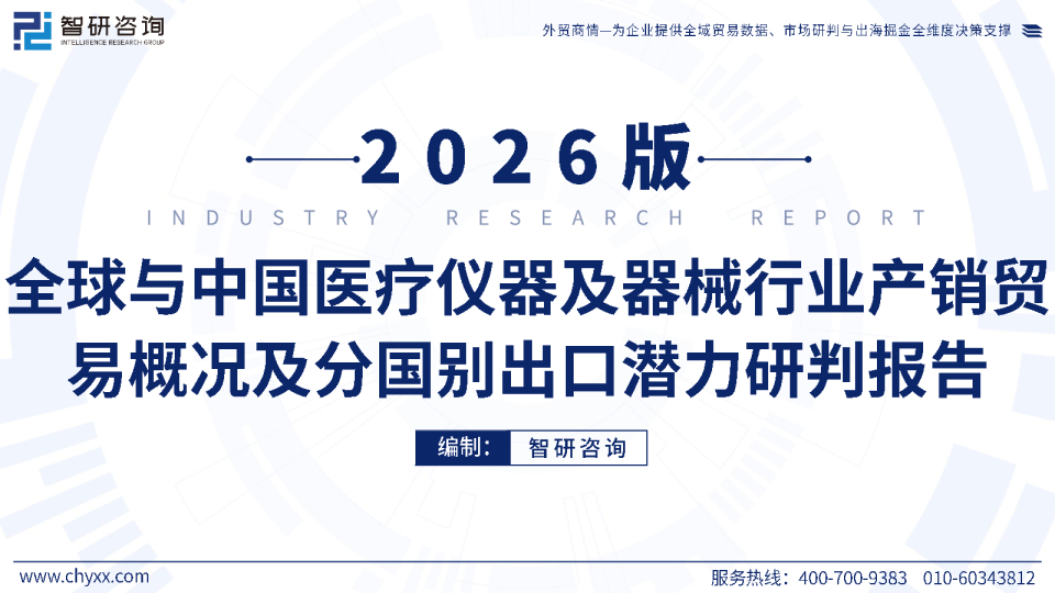 全球与中国医疗仪器及器械行业产销贸易概况及分国别出口潜力研判报告 2026版