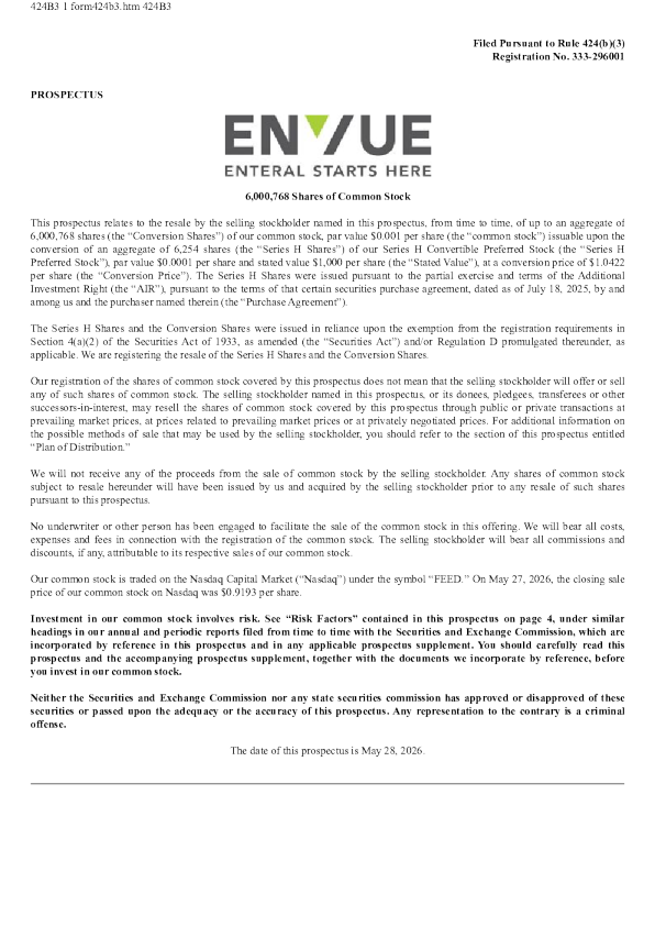 ENvue Medical Inc 美国招股说明书（2026年5月28日版）