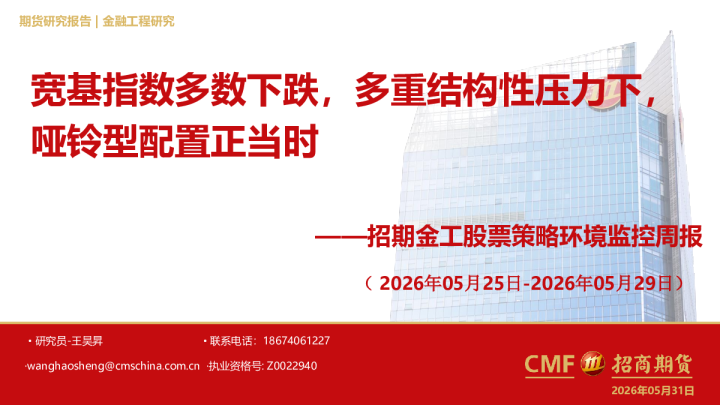 招期金工股票策略环境监控周报：宽基指数多数下跌，多重结构性压力下，哑铃型配置正当时