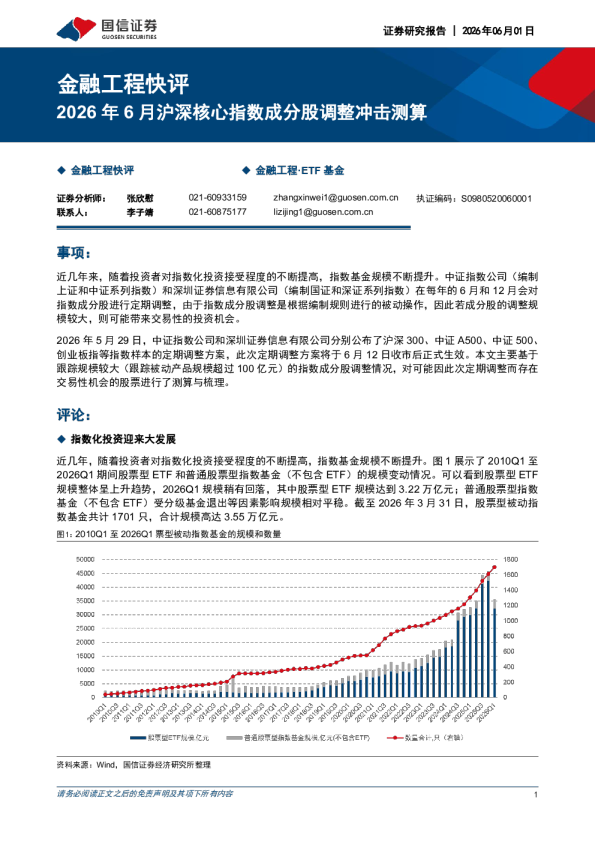 金融工程快评：2026年6月沪深核心指数成分股调整冲击测算