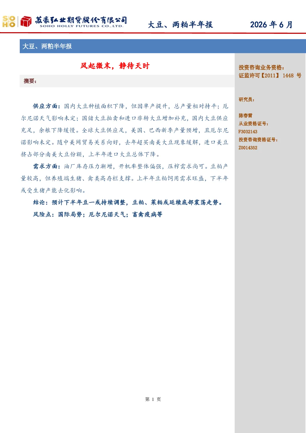 报告封面