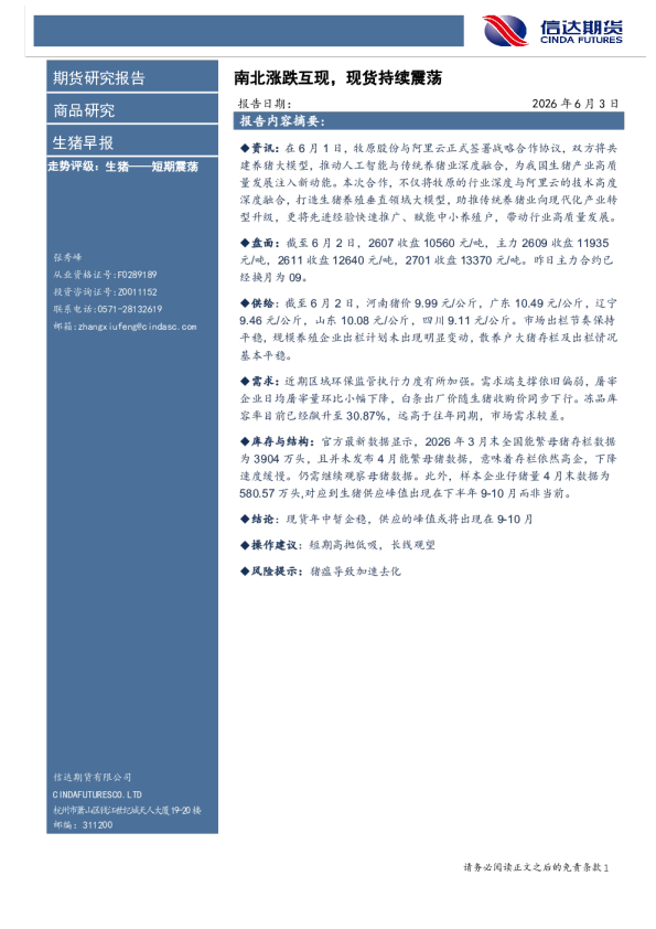 生猪早报：南北涨跌互现，现货持续震荡