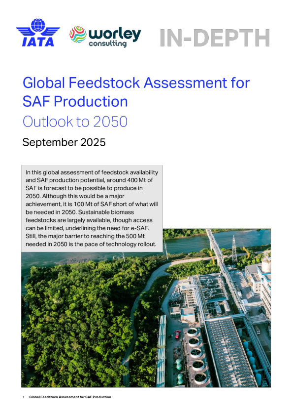 2025全球可持续航空燃料 (SAF) 生产原料评估深度报告：展望至2050年 (英文版)