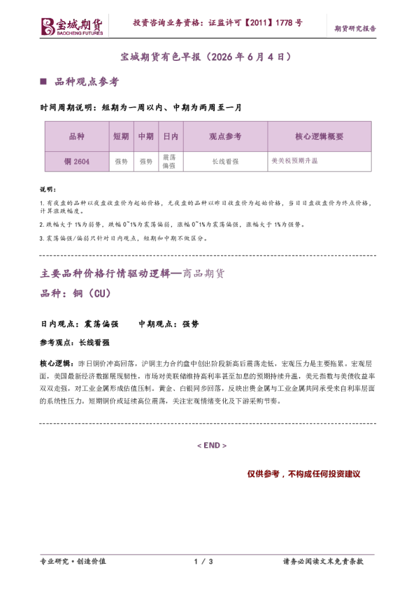 有色早报