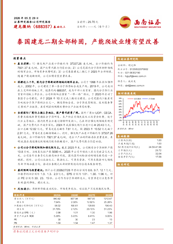 泰国建龙二期全部转固，产能爬坡业绩有望改善