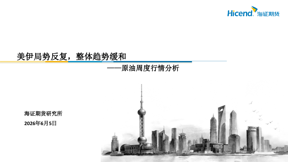 原油周度行情分析：美伊局势反复，整体趋势缓和