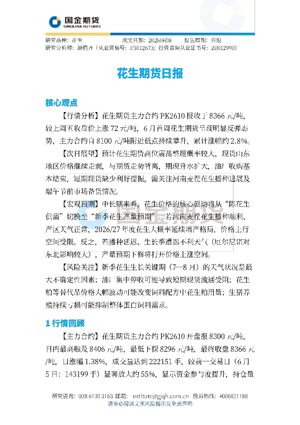 花生期货日报