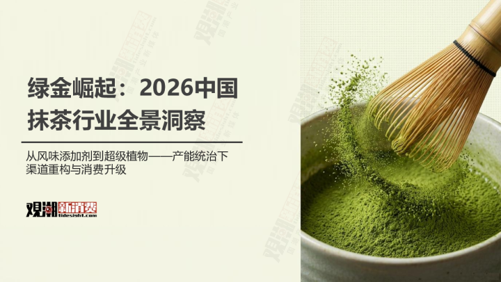 2026中国抹茶行业全景洞察——从风味添加剂到超级植物——产能统治下渠道重构与消费升级
