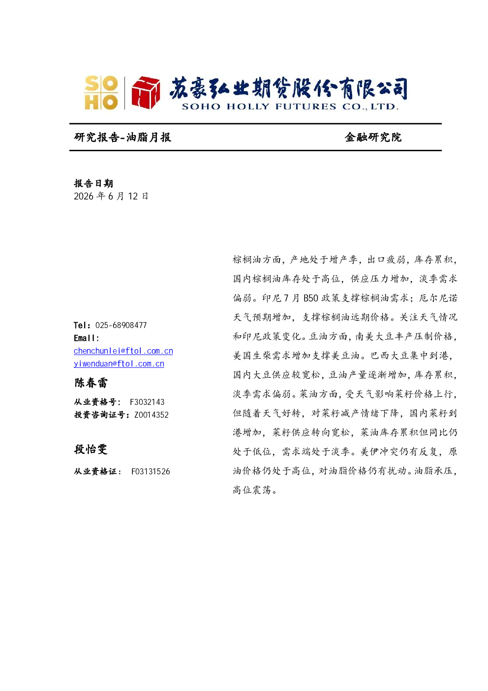 报告封面