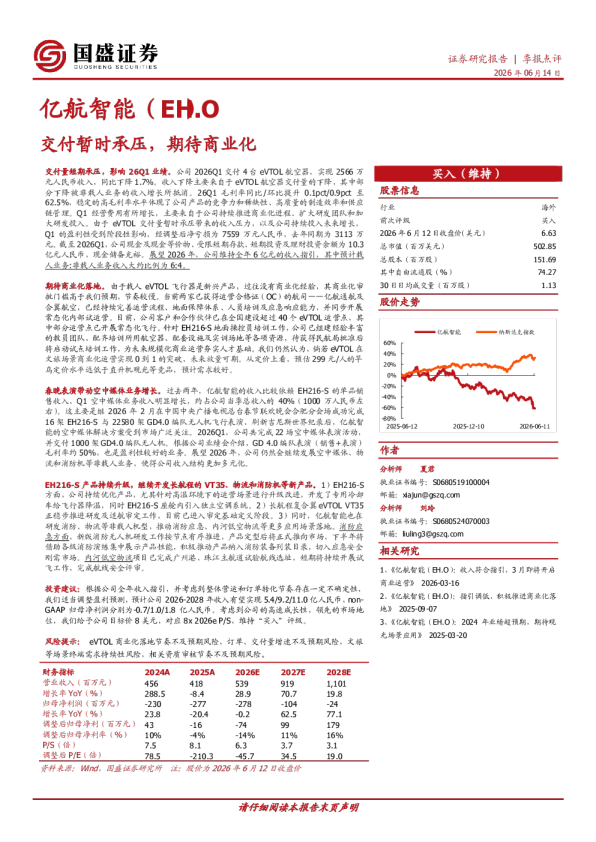 交付暂时承压，期待商业化