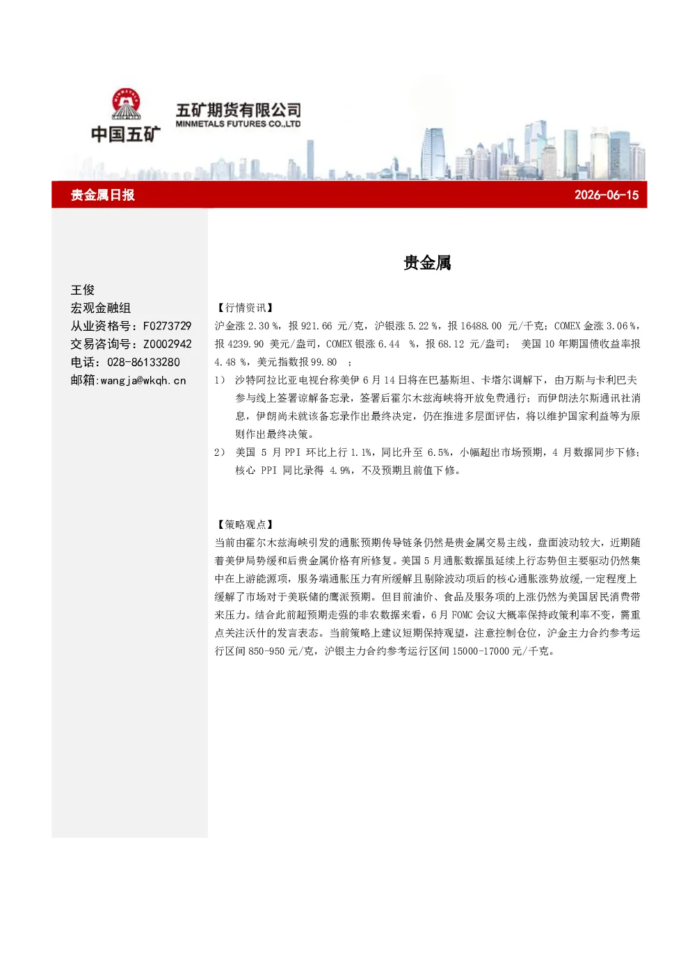 报告封面