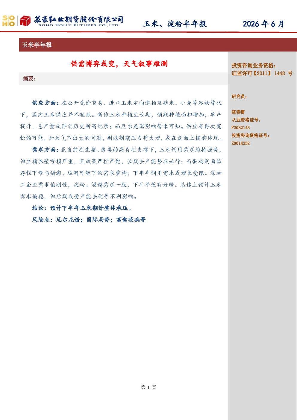 报告封面
