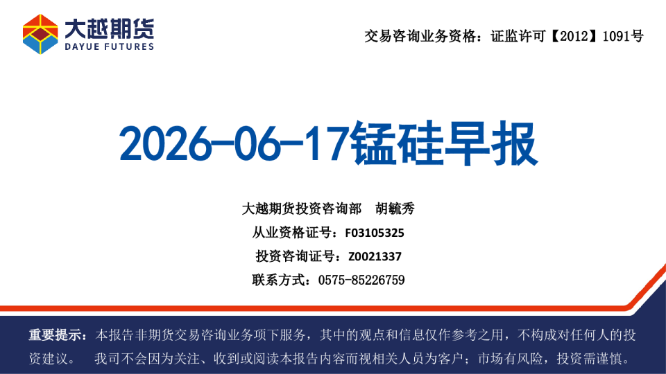 锰硅早报