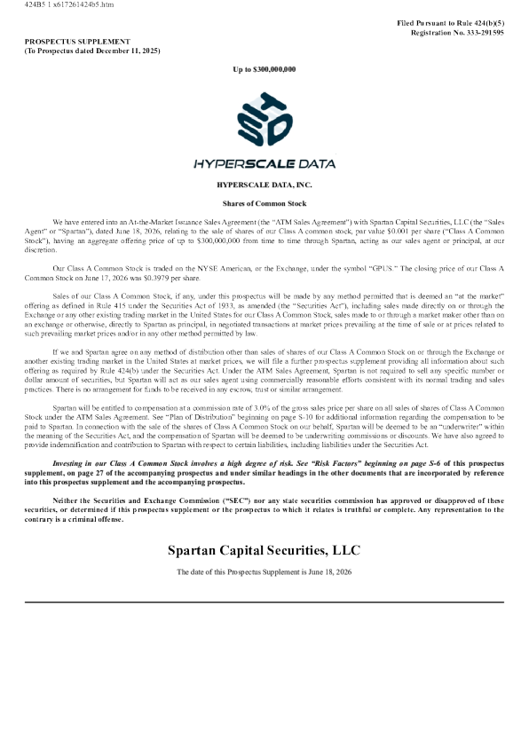 Hyperscale Data Inc美股招股说明书(2026-06-18版)