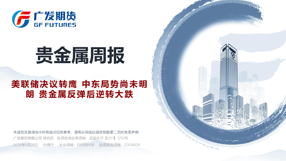 美联储决议转鹰，中东局势尚未明朗，贵金属反弹后逆转大跌