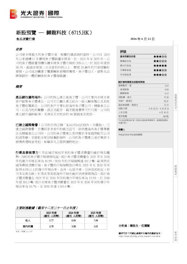 新股预览：鲟龙科技