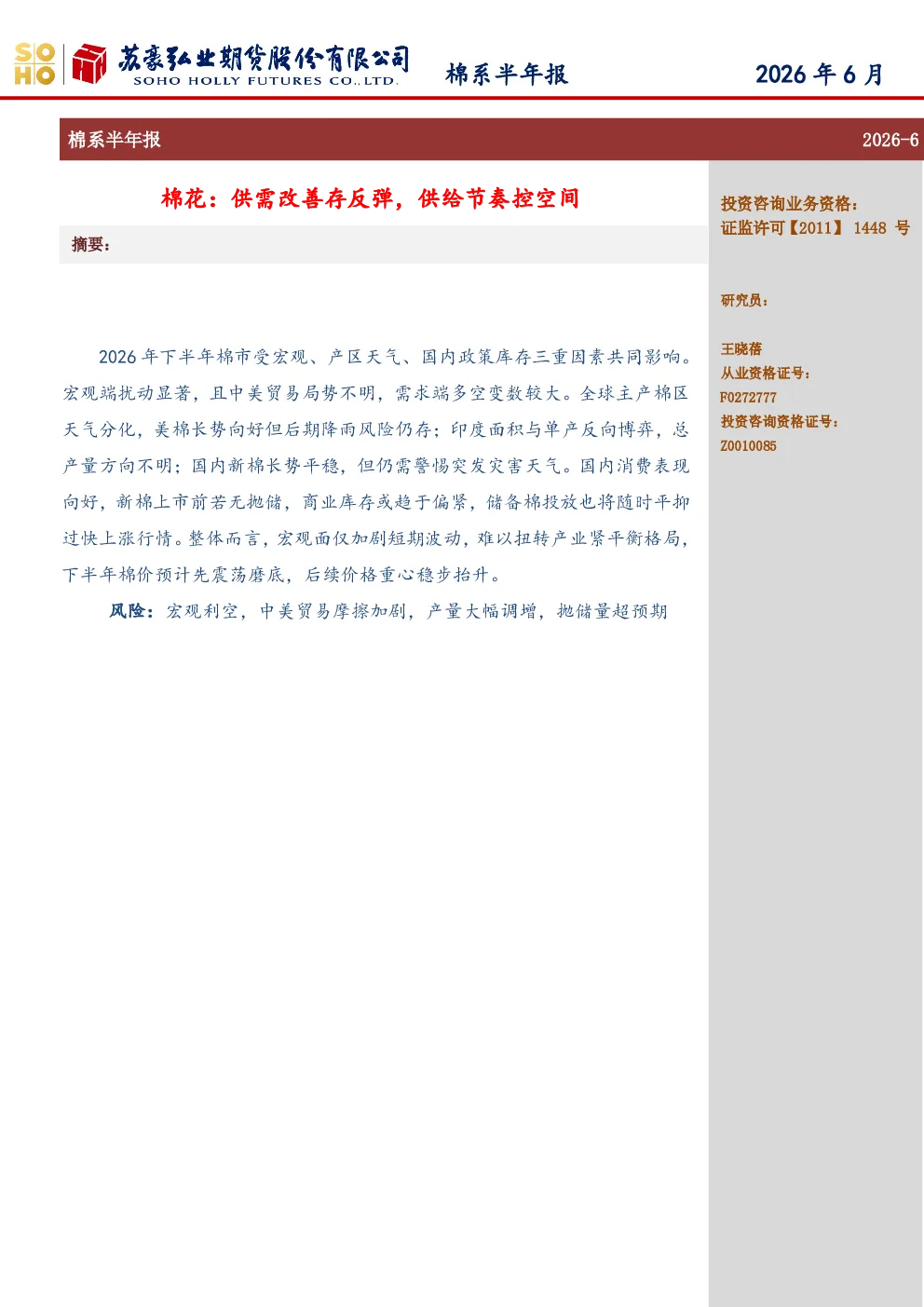报告封面