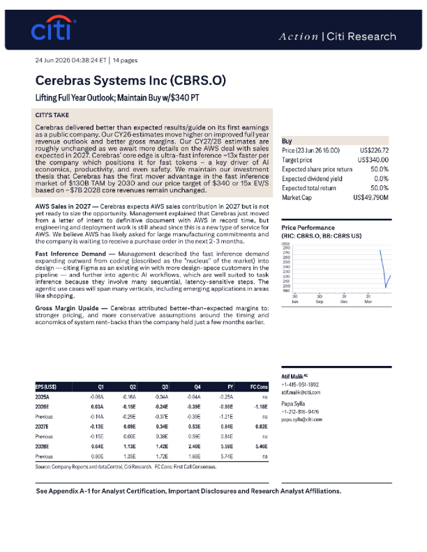 Lifting Full Year Outlook; Maintain Buy w/$340 PT