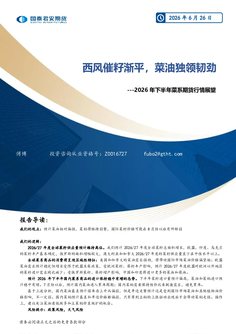 报告封面