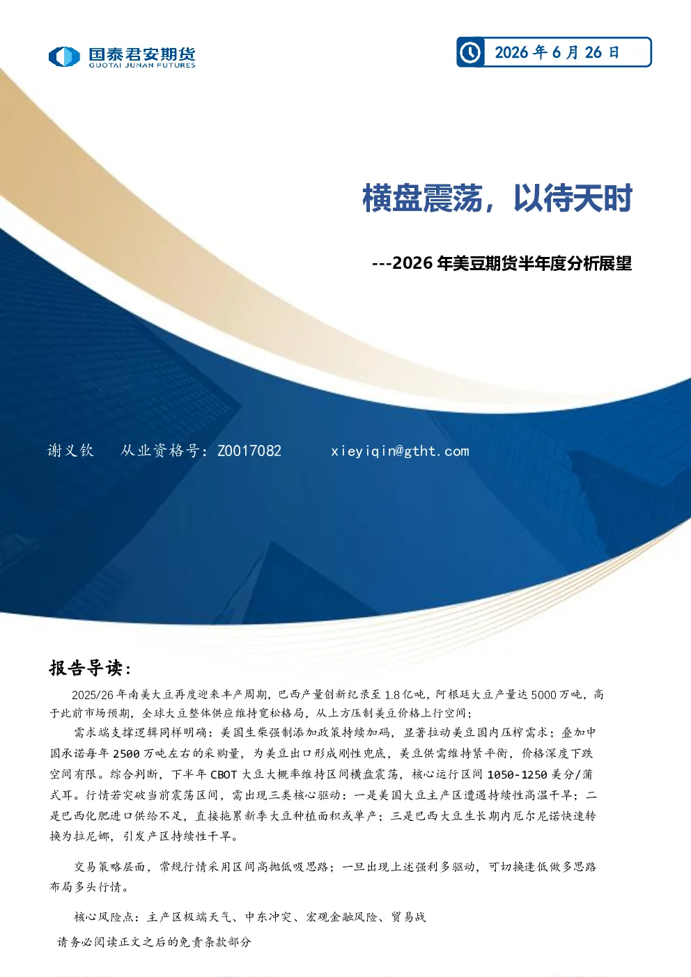 报告封面