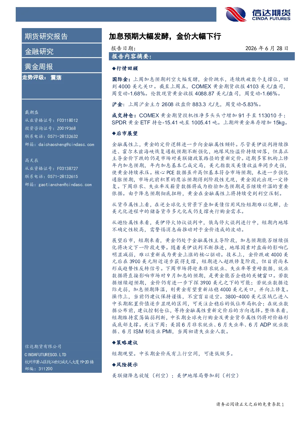 报告封面