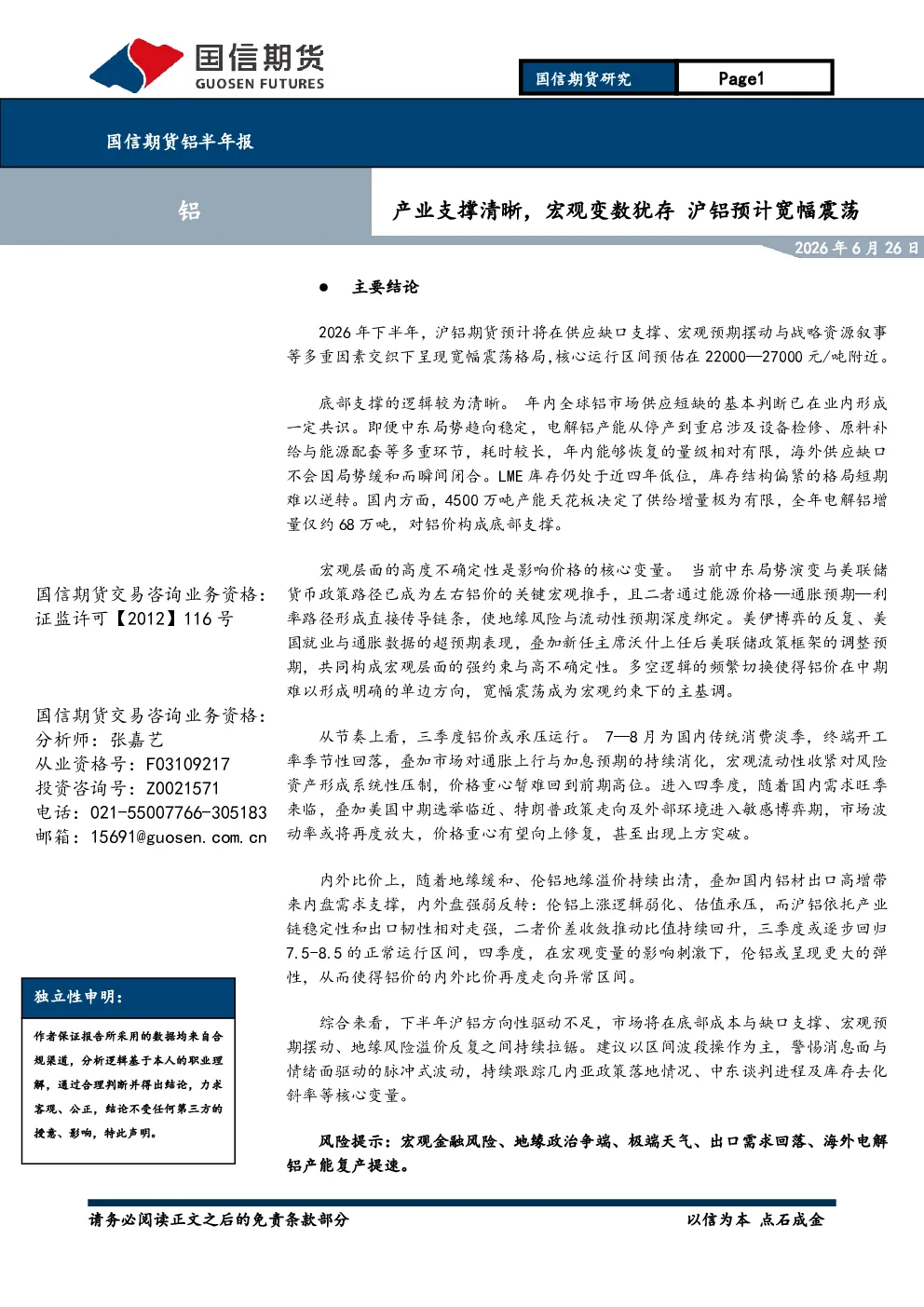 报告封面