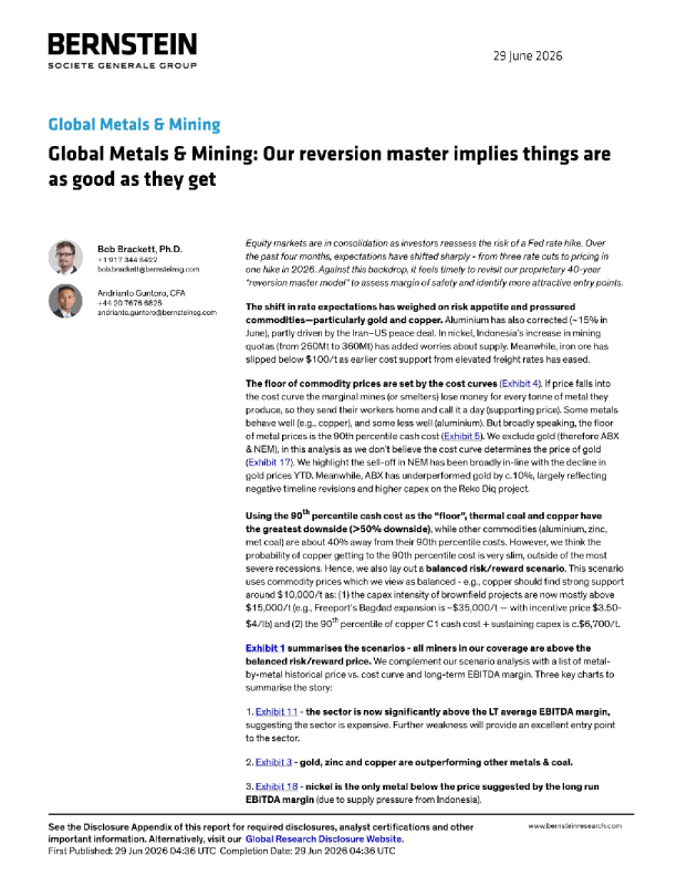 全球金属与矿业：回归 master 模式下的增长潜力解析
