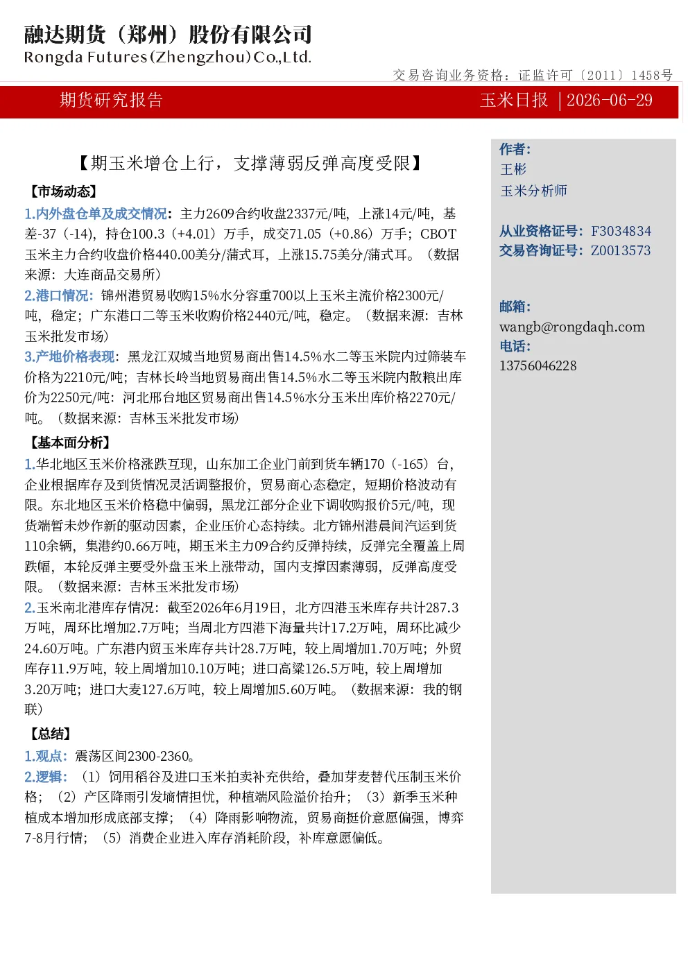 报告封面