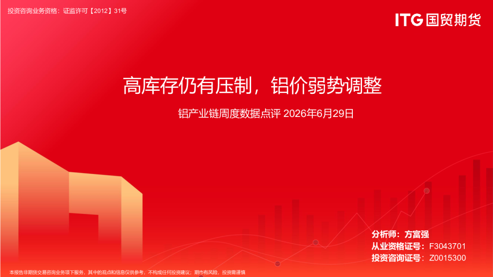 铝产业链周度数据点评：高库存仍有压制，铝价弱势调整
