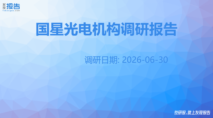 国星光电机构调研纪要