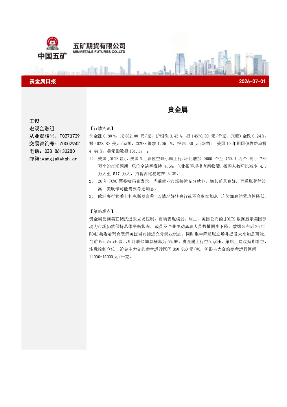 报告封面