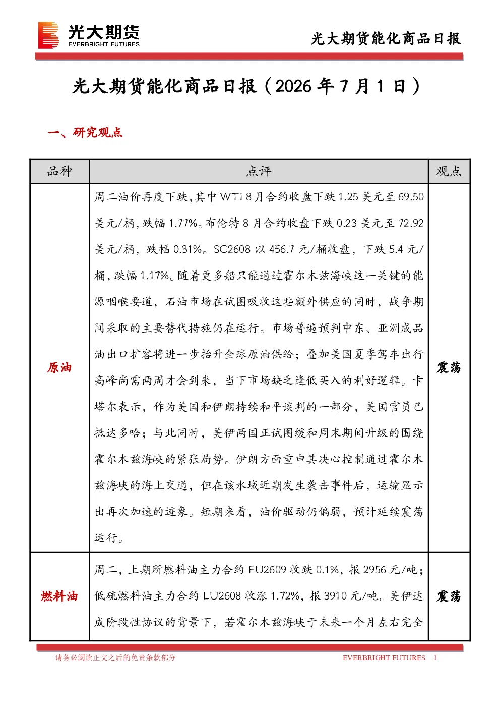 报告封面
