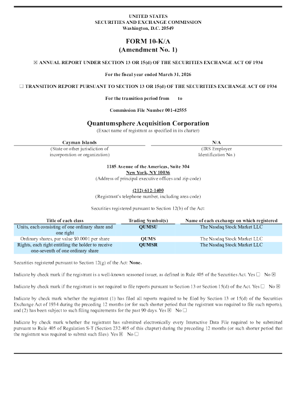 量子领域收购公司2025年度报告