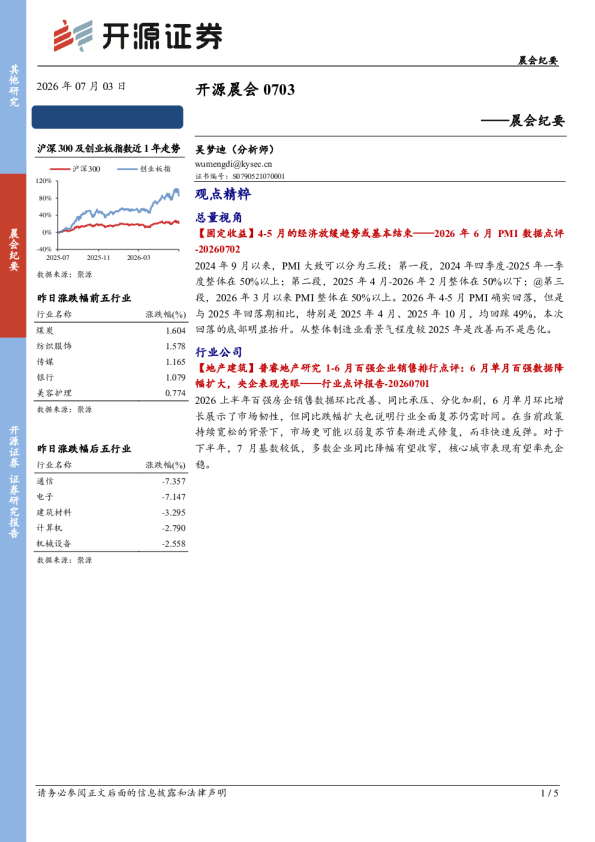开源晨会