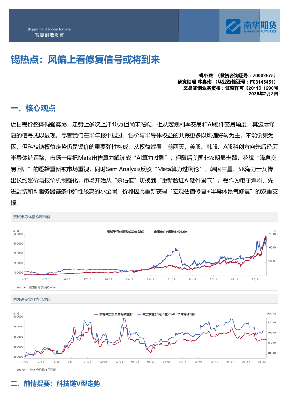 锡热点：风偏上看修复信号或将到来