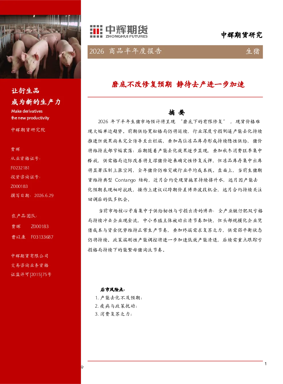 报告封面