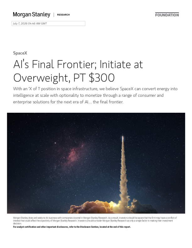 SpaceX：AI的最终前沿，买入，目标价300
