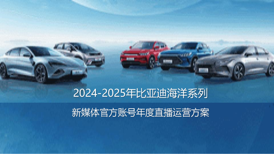 2024-2025比亚迪海洋系列新媒体官方账号年度直播运营方案