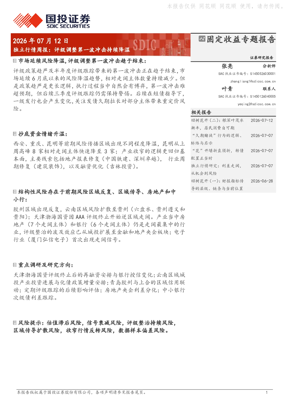 报告封面