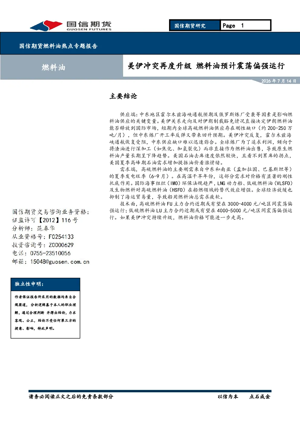 报告封面