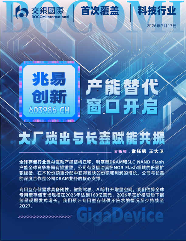 产能替代窗口开启：大厂淡出与长鑫赋能共振