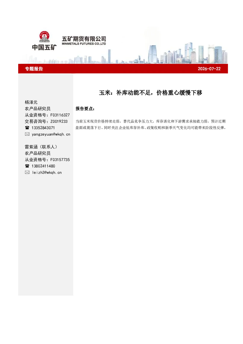报告封面