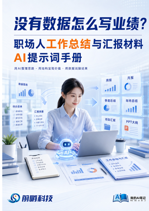 没有数据怎么写业绩？职场人工作总结与汇报材料AI提示词手册